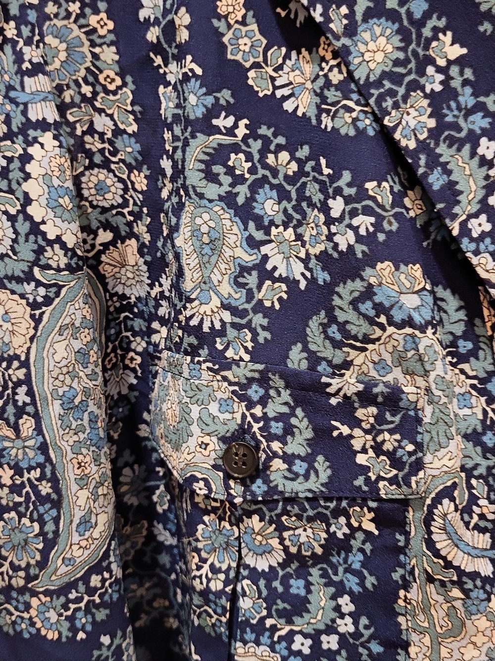 NWT J. Crew Silk Paisley Long Sleeved Blouse Size Large - Picture 2 of 7